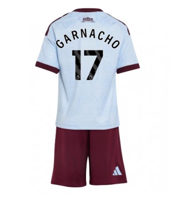 Aston Villa Alejandro Garnacho #17 Tredjeställ Barn 2026-27 Kortärmad (+ Korta byxor)